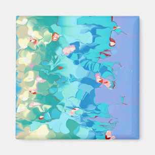 Imã Artesanal Aquamarina Roxa Colorida Artística