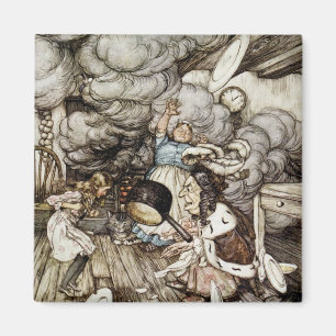 Imã Arthur Rackham em Cozinha da duquesa, illustr