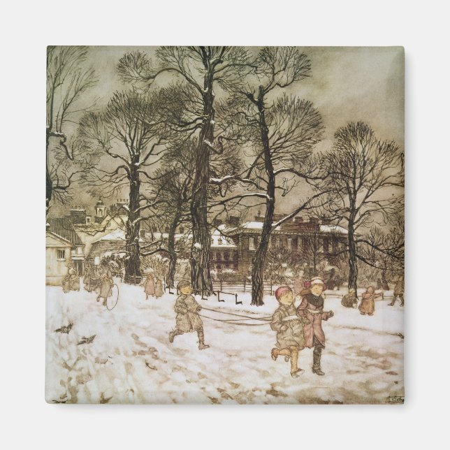 Imã Arthur Rackham | Inverno nos jardins de Kensington (Frente)