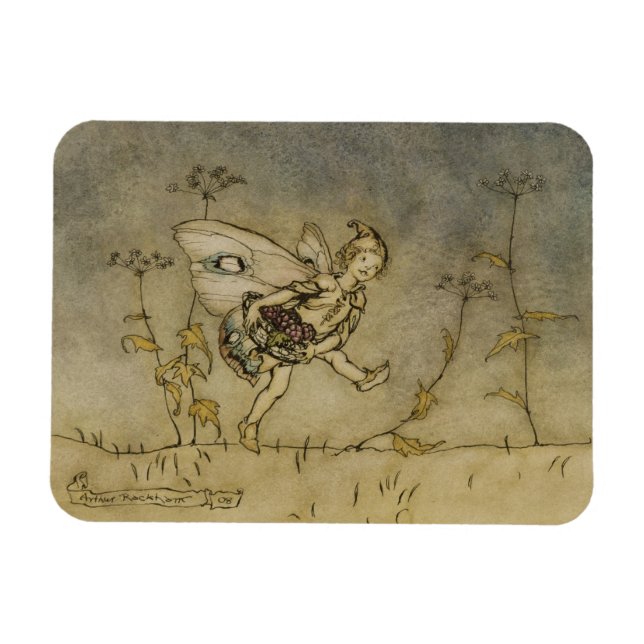 Ímã Arthur Rackham | Leite, ilustração de A Midsu (Horizontal)