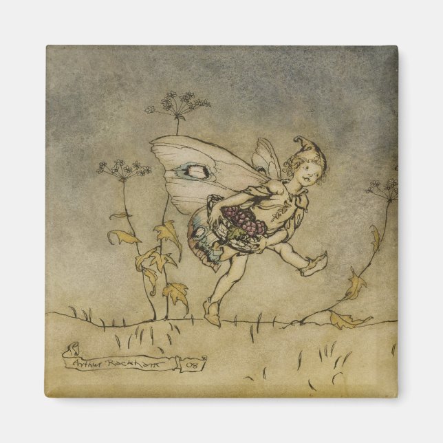 Imã Arthur Rackham | Leite, ilustração de A Midsu (Frente)