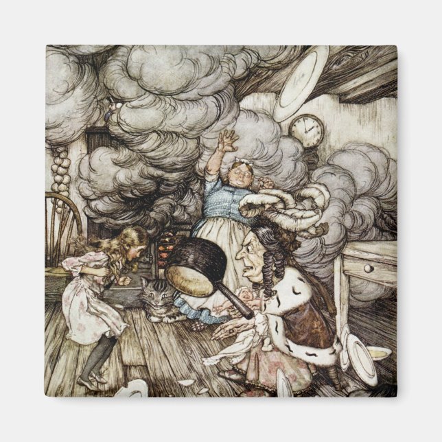 Imã Arthur Rackham | Na cozinha da Duquesa, illustr (Frente)