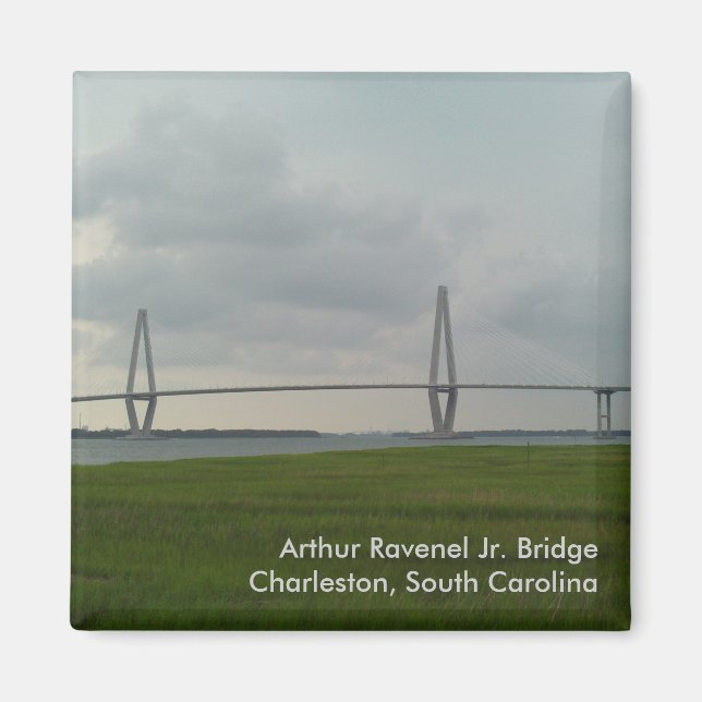 Imã Arthur Ravenel Jr. Bridge Magnet - Charleston, SC (Frente)