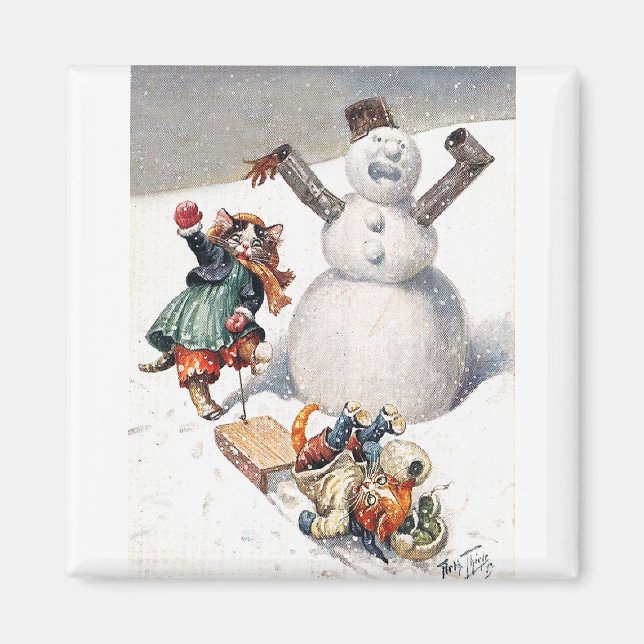 Imã Arthur Thiele - Os Kittens tropeçam na neve (Frente)
