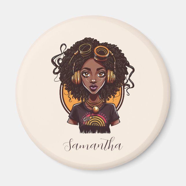 Imã Artista Afro Mulher (Frente)