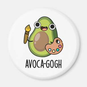 Imã Artista Avoca-gogh Cute Avocado Pun