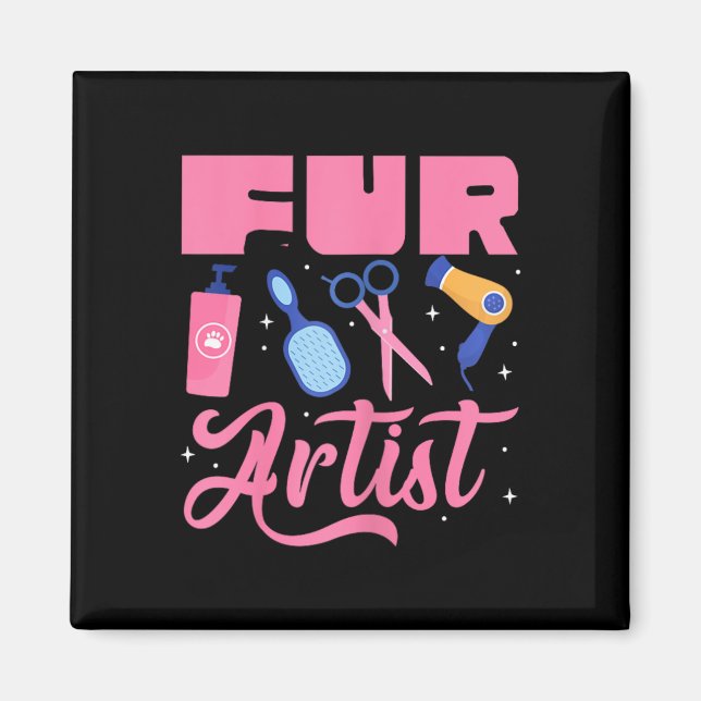 Imã Artista de Pelo Cão Tosa Tosa Pet Cuidados com Cac (Frente)