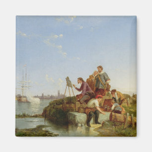 Imã Artista em seus armação e transporte além, 1894