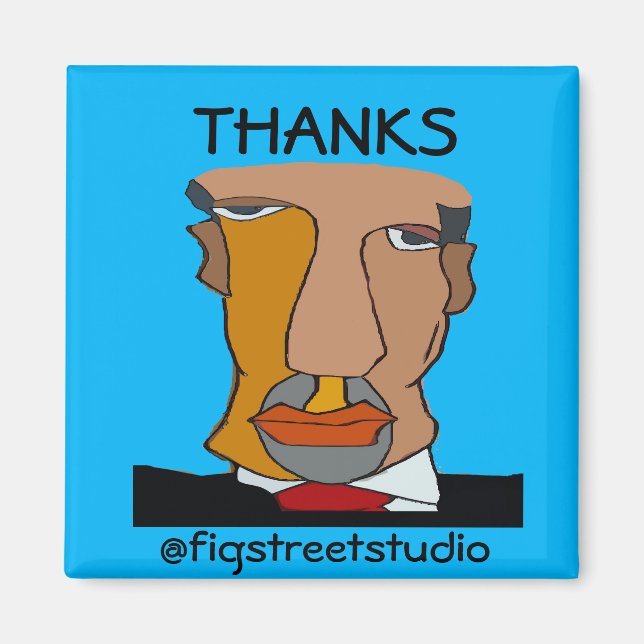 Imã Artista local, Obrigados, editar texto (Frente)