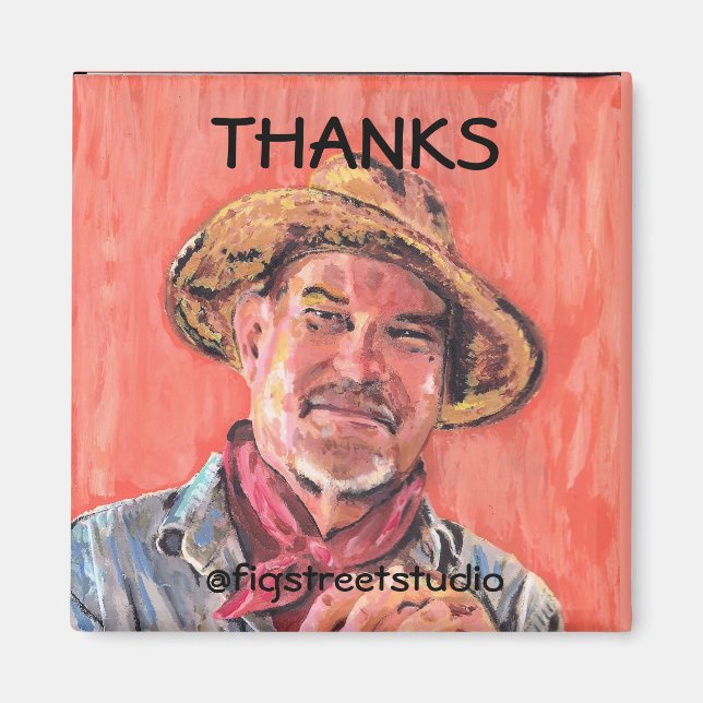 Imã Artista local, Obrigados, editar texto (Frente)