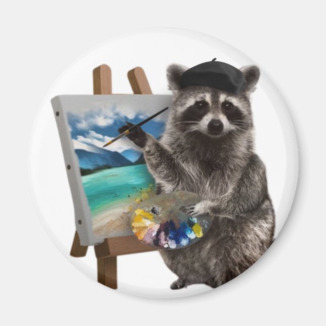 Imã Artista Racoon (Frente)
