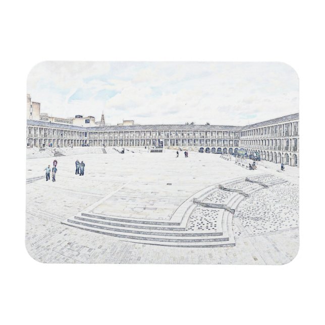 Ímã Artistic Halifax Piece Hall Heritage Landmark (Horizontal)