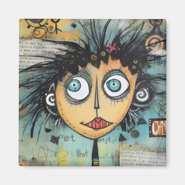 Imã ArtLady 21 Encantada e angustiada (Frente)