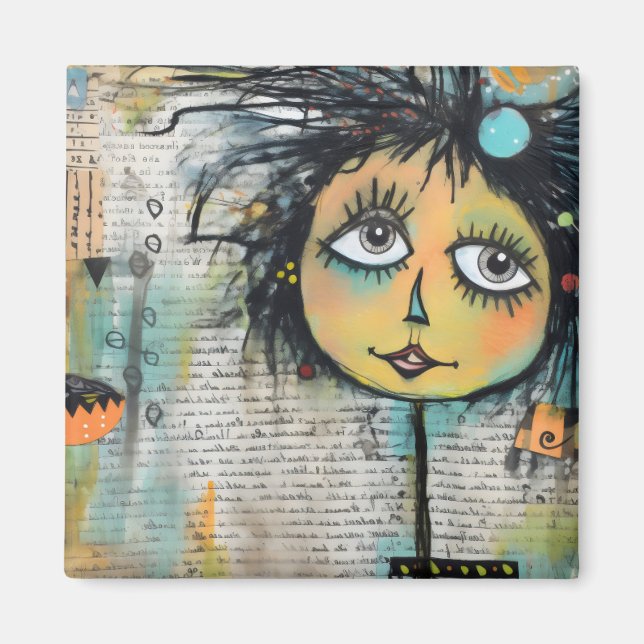 Imã ArtLady 25 Encantada e angustiada (Frente)