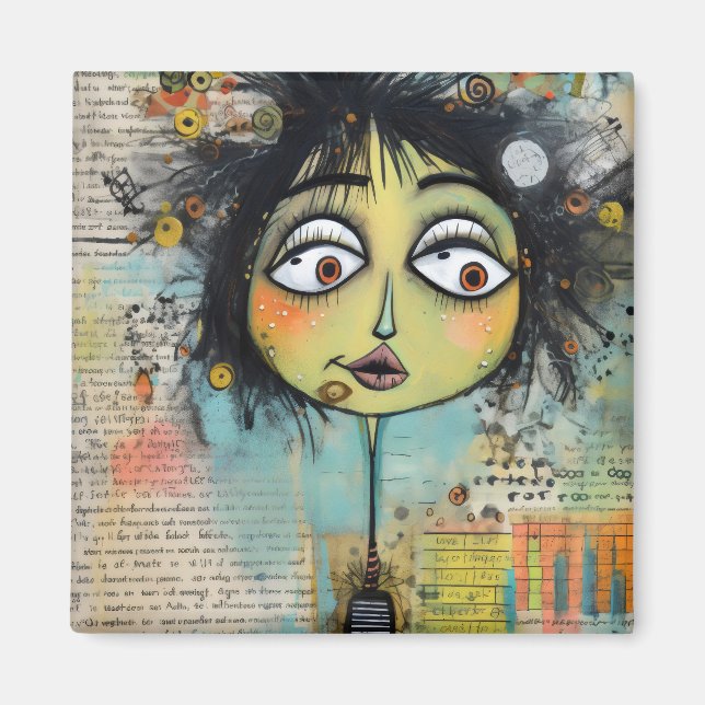 Imã ArtLady 26 Encantada e angustiada (Frente)