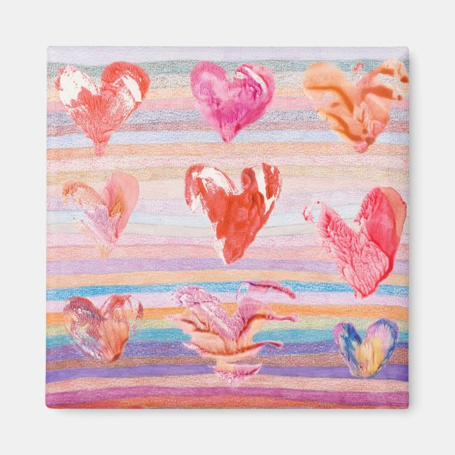 Imã Artsy Hearts Magnet (Frente)