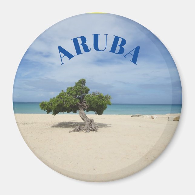 Imã Aruba Beach Scene Magnet (Frente)
