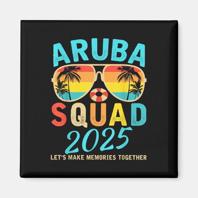 Imã Aruba Squad 2025 Vacation Friends Family Matching  (Frente)