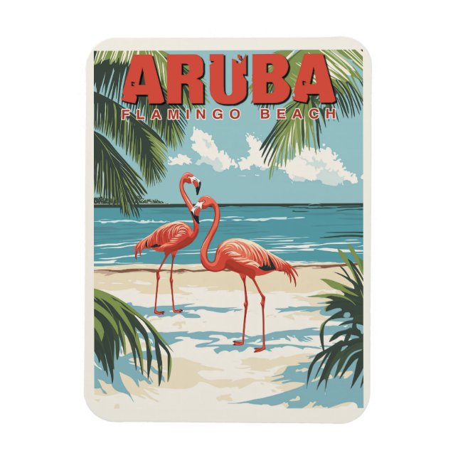 Ímã Aruba - Viagem de Paraíso Tropical (Vertical)