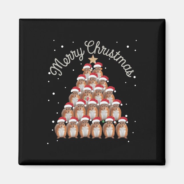 Imã Árvore Árvore de Esquilo Xmas Árvore Árvore Árvore (Frente)