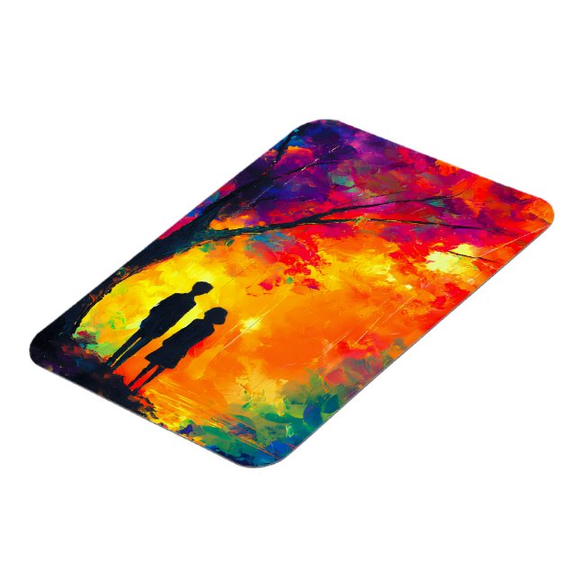 Ímã Árvore Colorida do Amor (Left Side)