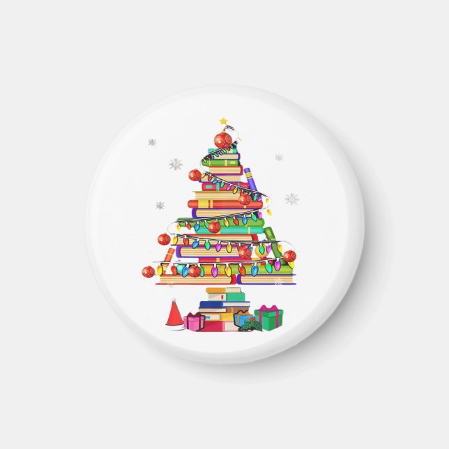 Imã Árvore da Biblioteca de Feliz Natal (Frente)