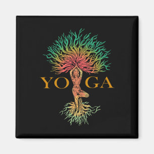 Imã Árvore Da Vida Com Mulher Yoga Chakra Haka Yoga