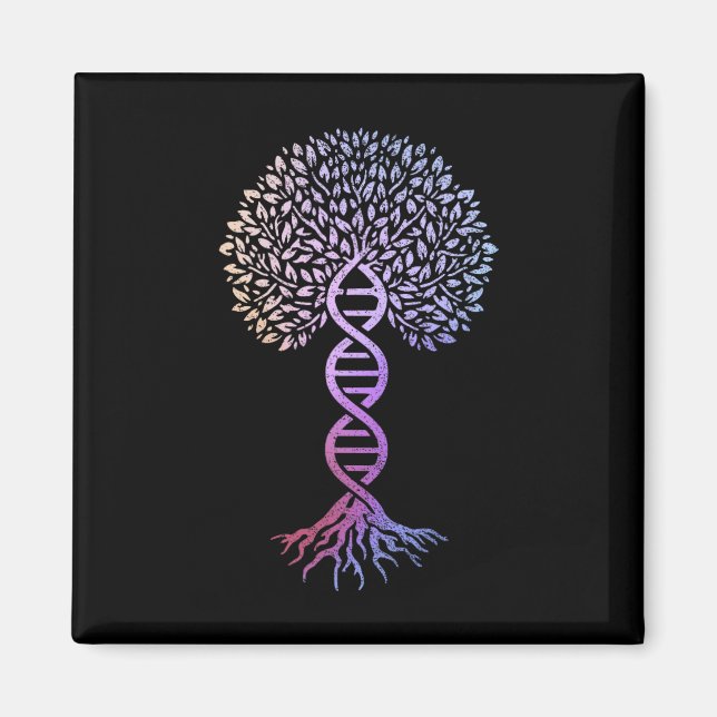 Imã Árvore da Vida Dna Science Genetics Earth Day (Frente)