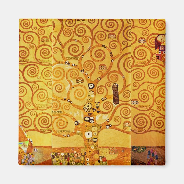 Imã Árvore da vida Gustav Klimt Nouveau (Frente)