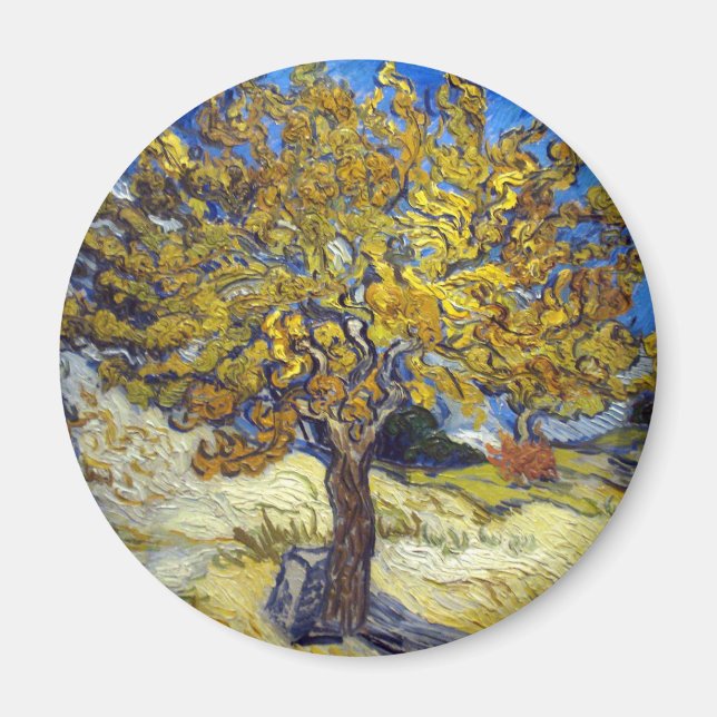 Imã Árvore de Amora de Van Gogh Impressionismo Arte (Frente)