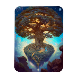 Ímã Árvore De Arte Da Natureza Surreal Da Vida