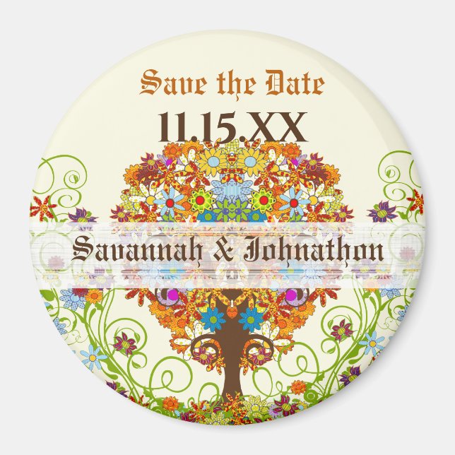 Imã Árvore de Casamento de Floresta Encantada (Frente)