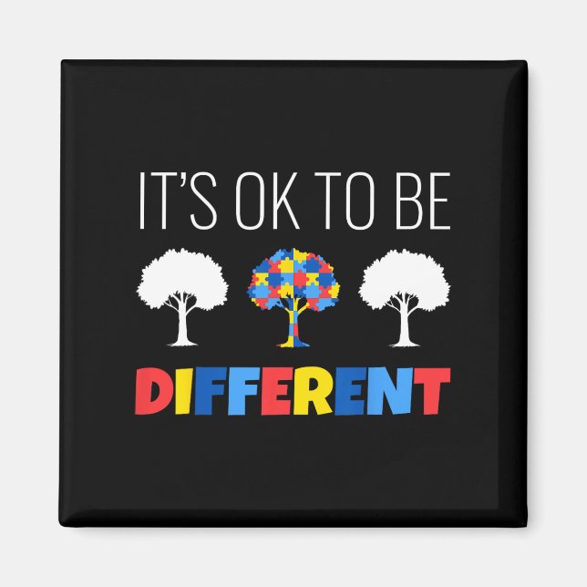 Imã Árvore de Consciência Autismo Está tudo bem ser di (Frente)