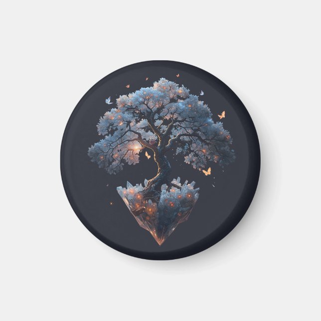 Imã Árvore de Cristal Celestial – Arte Fantástica da N (Frente)