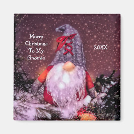 Imã Árvore de Feriado Gnomo Feliz de Natal