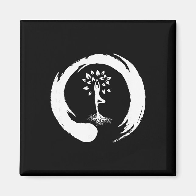 Imã Árvore de Ioga da Vida Meditação Yin Yang (Frente)