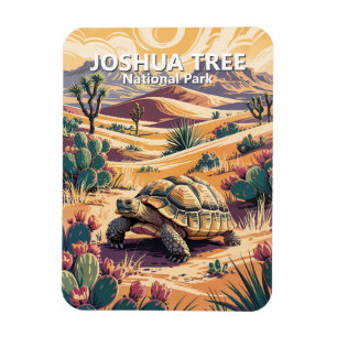 Ímã Árvore de Joshua Tortoise Retro Paisagem Desértica