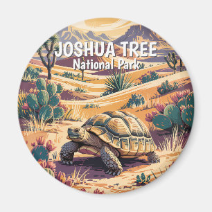 Imã Árvore de Josué Tortoise Retro Paisagem Desértica 