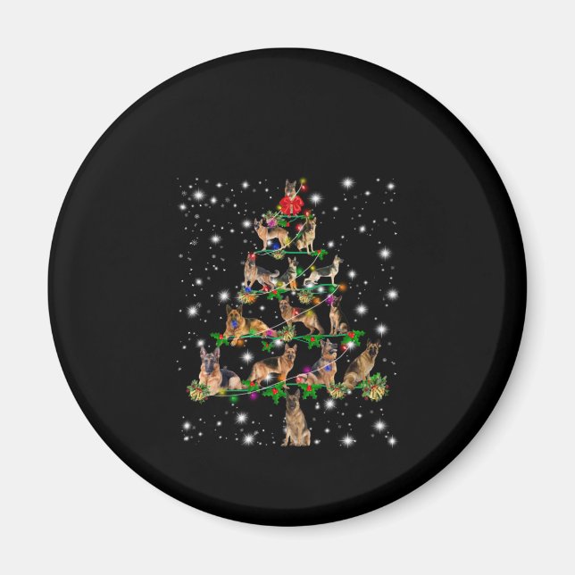 Imã Árvore De Natal Alemã Abrangida Pela Lâmpada (Frente)