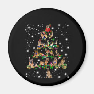 Imã Árvore De Natal Alemã Abrangida Pela Lâmpada
