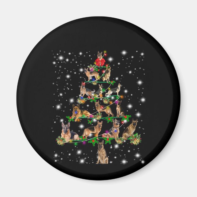 Imã Árvore De Natal Alemã Abrangida Pela Lâmpada (Frente)