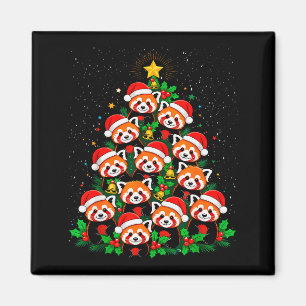 Imã Árvore de Natal Animal Gorro de Papai Noel Panda V