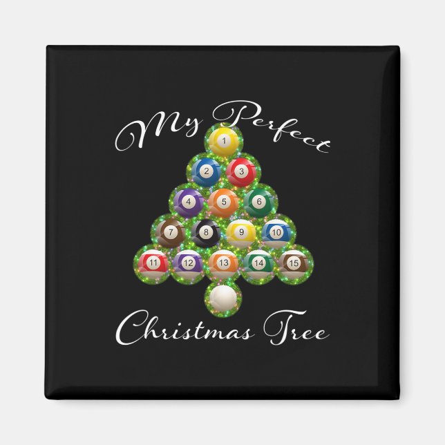 Imã Árvore de Natal Billiards Feio Doce de Natal (Frente)