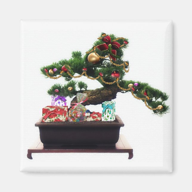 Imã Árvore de Natal Bonsai (Frente)