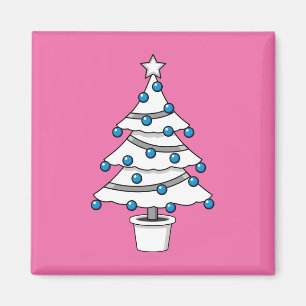 Imã Árvore de Natal Branco