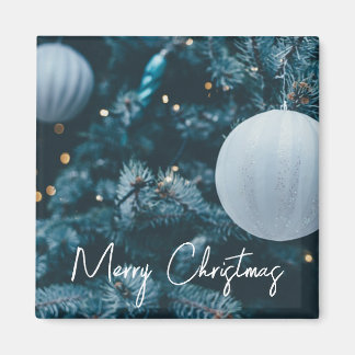 Imã Árvore de Natal cintilante e bolas de Natal