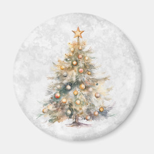Imã Árvore de Natal de Aquarela