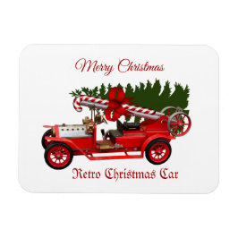 Ímã Árvore de Natal de Carro Vermelho Retro