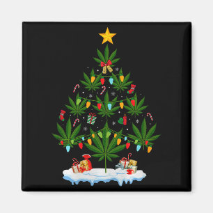 Imã Árvore de Natal de Folha Maconha Xmas Premium Tri-