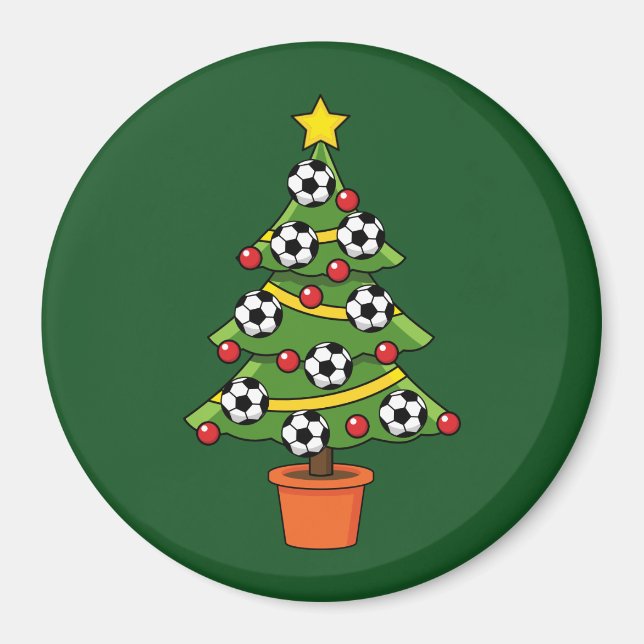 Imã Árvore de Natal de Futebol (Frente)